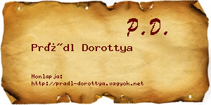 Prádl Dorottya névjegykártya